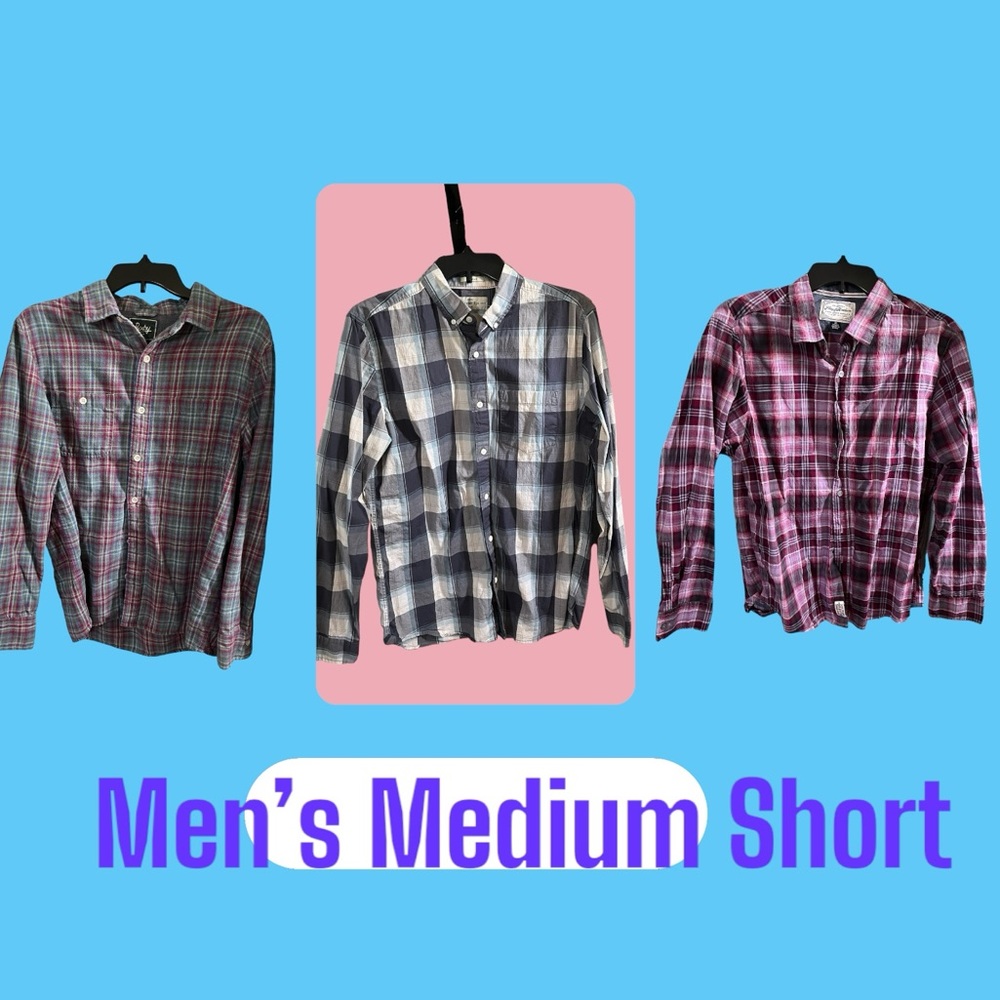3 Mens shirts Stitch Fix size “Medium Short”